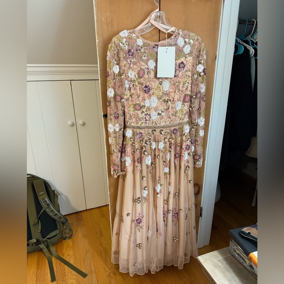 Mac Duggal Sequin Floral Dress - Picture 1 of 8